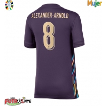 Camiseta Inglaterra Alexander-Arnold #8 Visitante Equipación para mujer Eurocopa 2024 manga corta